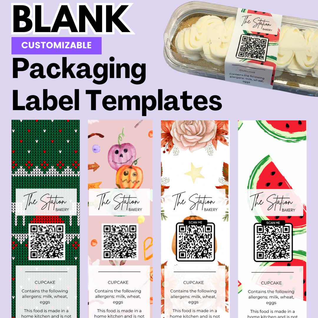 BLANK Editable Packaging Label Templates